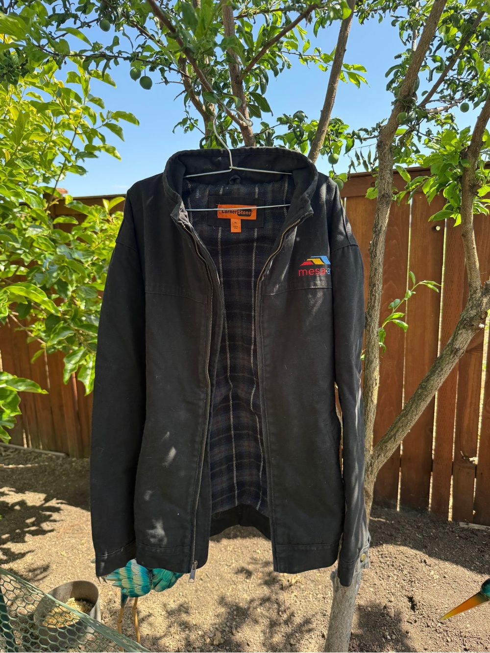 CornerStone CSJ40 Men's Black Duck Canvas Flannel-Lined Work Jacket